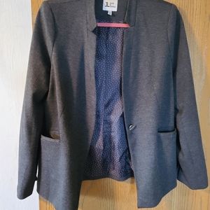 Mandarin collar blazer